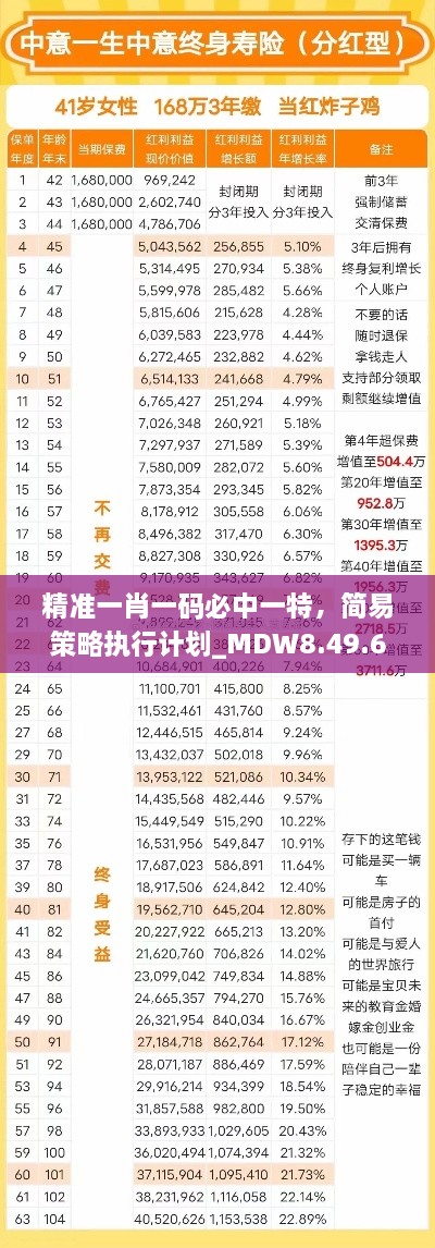 精准一肖一码必中一特，简易策略执行计划_MDW8.49.65未来版