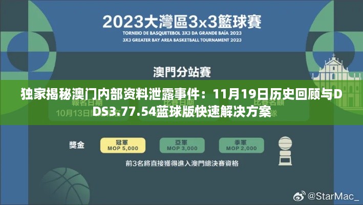 独家揭秘澳门内部资料泄露事件：11月19日历史回顾与DDS3.77.54蓝球版快速解决方案