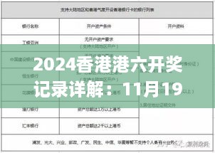 2024香港港六开奖记录详解：11月19日问题解析_BRC2.76.82车载版