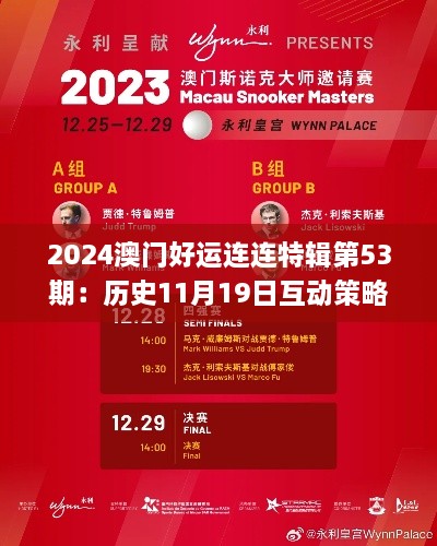 2024澳门好运连连特辑第53期：历史11月19日互动策略设计_HRI7.47.56极速版