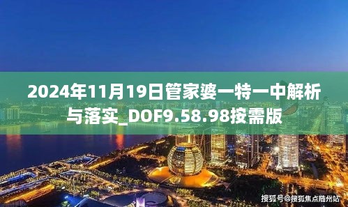 2024年11月19日管家婆一特一中解析与落实_DOF9.58.98按需版