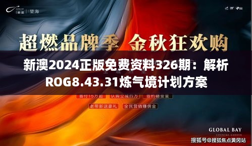 新澳2024正版免费资料326期：解析ROG8.43.31炼气境计划方案