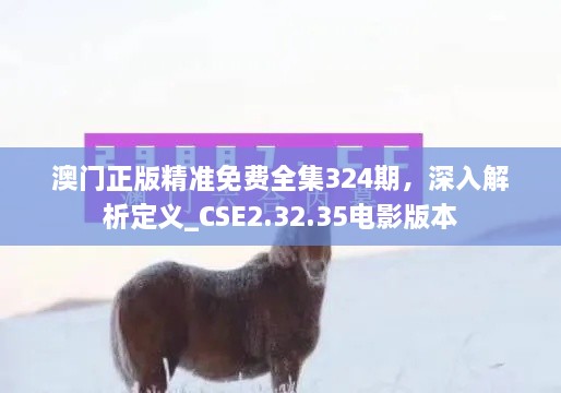 澳门正版精准免费全集324期，深入解析定义_CSE2.32.35电影版本