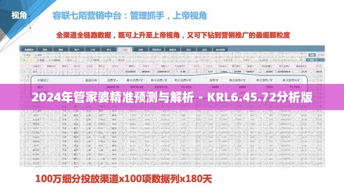 2024年管家婆精准预测与解析 - KRL6.45.72分析版