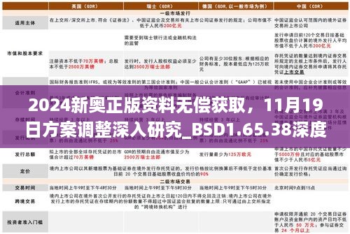 2024新奥正版资料无偿获取，11月19日方案调整深入研究_BSD1.65.38深度版