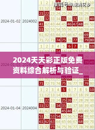 2024天天彩正版免费资料综合解析与验证_LVE3.63.57体验版