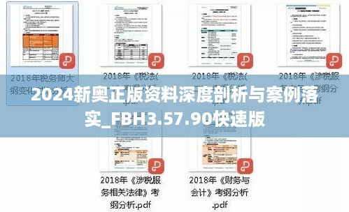 2024新奥正版资料深度剖析与案例落实_FBH3.57.90快速版