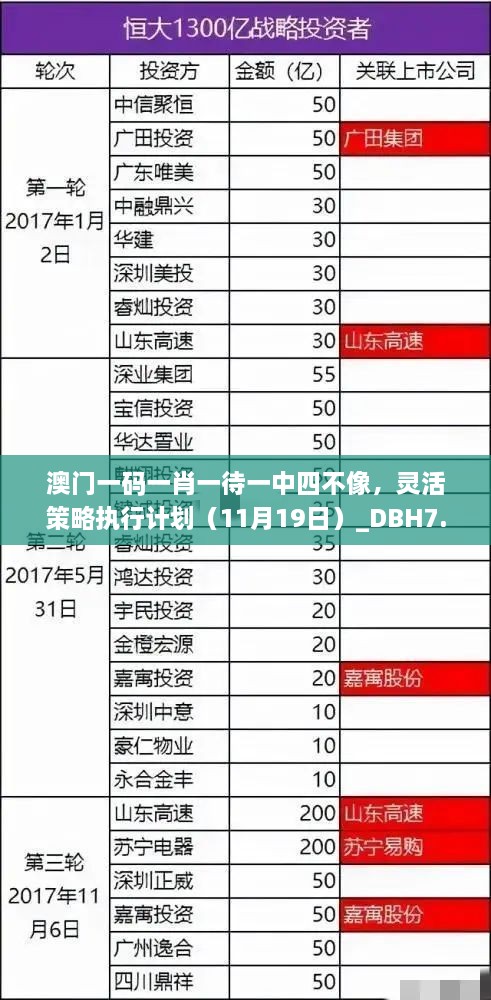 澳门一码一肖一待一中四不像，灵活策略执行计划（11月19日）_DBH7.44.42活力版