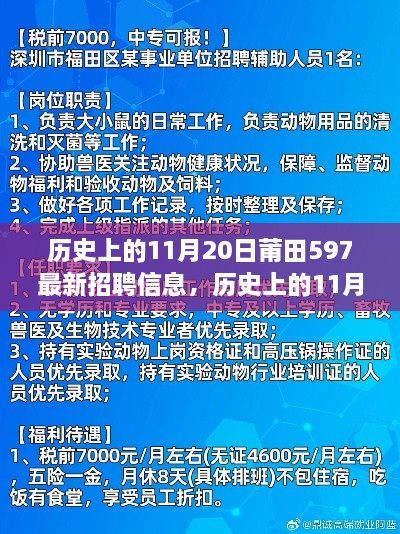 历史上的11月20日莆田597最新招聘信息深度解析及服务平台介绍