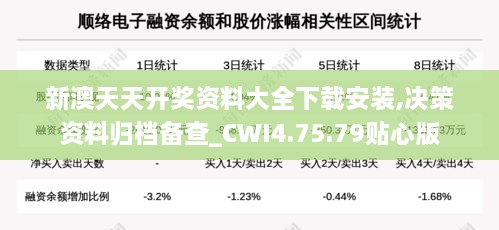 新澳天天开奖资料大全下载安装,决策资料归档备查_CWI4.75.79贴心版