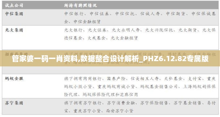 管家婆一码一肖资料,数据整合设计解析_PHZ6.12.82专属版