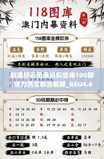 新澳好彩免费资料查询100期,强力落实解答解释_GSU4.68.49知识版