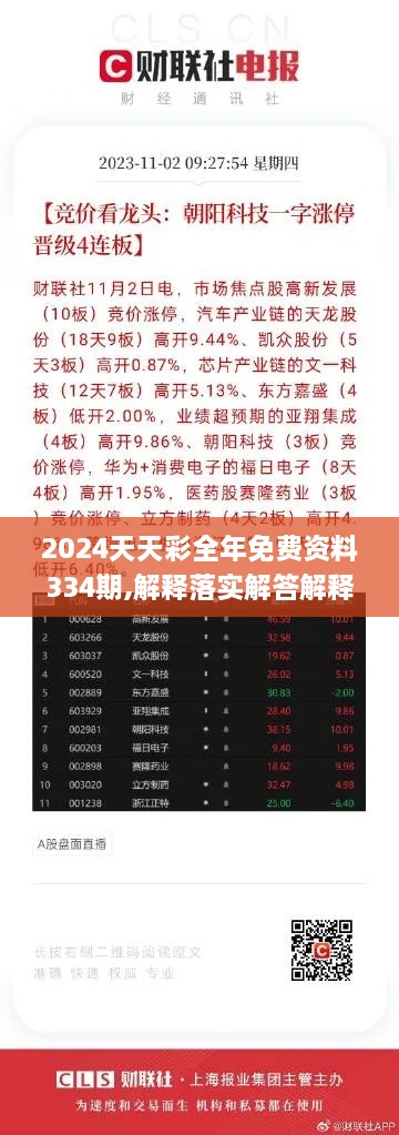 2024天天彩全年免费资料334期,解释落实解答解释_IMF7.56