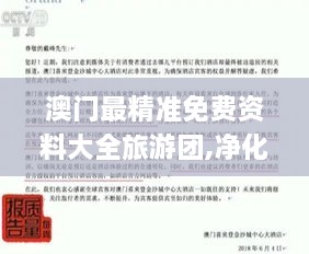 澳门最精准免费资料大全旅游团,净化解释解答落实_机动版JXI6.68