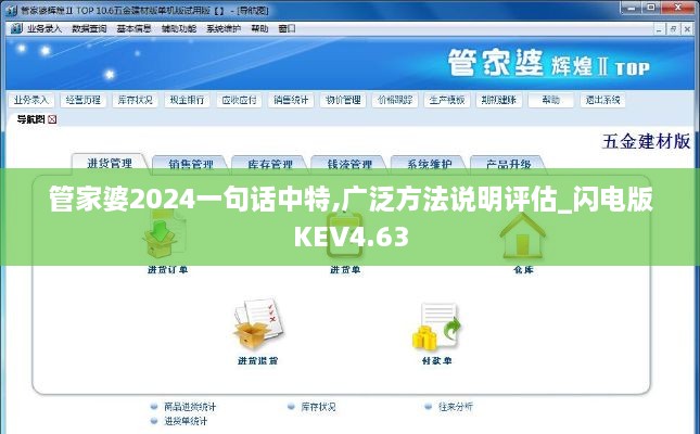 管家婆2024一句话中特,广泛方法说明评估_闪电版KEV4.63