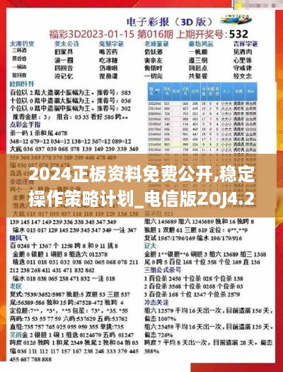 2024正板资料免费公开,稳定操作策略计划_电信版ZOJ4.25