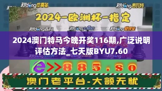 2024澳门特马今晚开奖116期,广泛说明评估方法_七天版BYU7.60