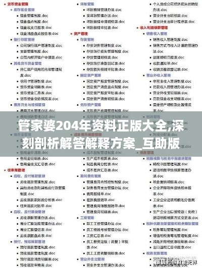 管家婆204年资料正版大全,深刻剖析解答解释方案_互助版XYO2.22