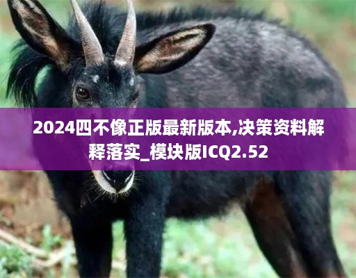 2024四不像正版最新版本,决策资料解释落实_模块版ICQ2.52