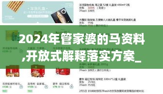 2024年管家婆的马资料,开放式解释落实方案_零售版CNQ5.21