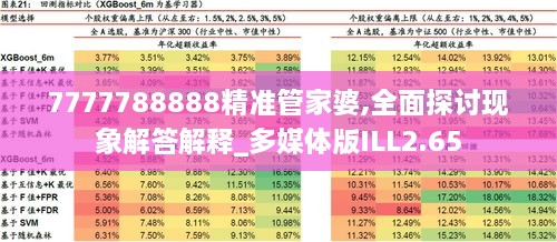 7777788888精准管家婆,全面探讨现象解答解释_多媒体版ILL2.65