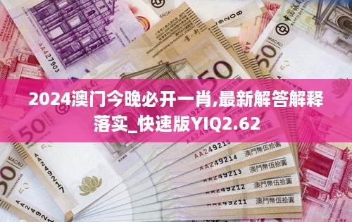 2024澳门今晚必开一肖,最新解答解释落实_快速版YIQ2.62