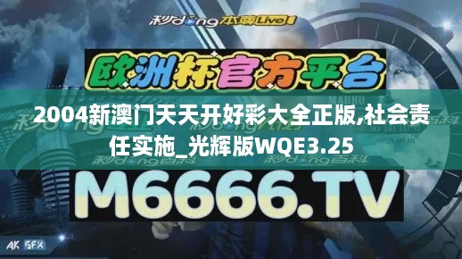 2004新澳门天天开好彩大全正版,社会责任实施_光辉版WQE3.25