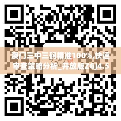 澳门三中三码精准100%,快速审查策略分析_开放版ZGJ4.58