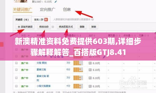新澳精准资料免费提供603期,详细步骤解释解答_百搭版GTJ8.41