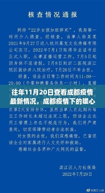 成都疫情下的暖心日常，十一月二十日的温情探视与最新疫情观察