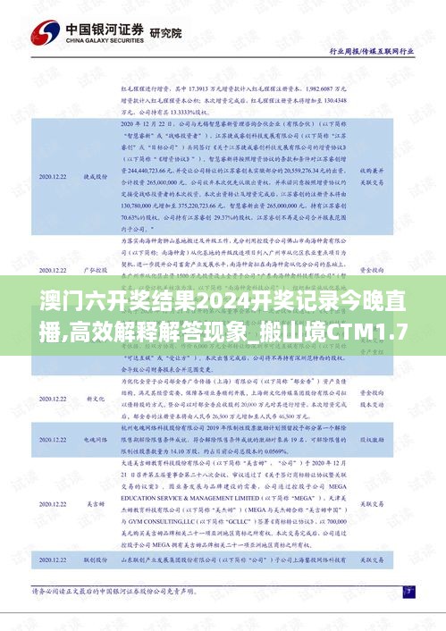 澳门六开奖结果2024开奖记录今晚直播,高效解释解答现象_搬山境CTM1.70