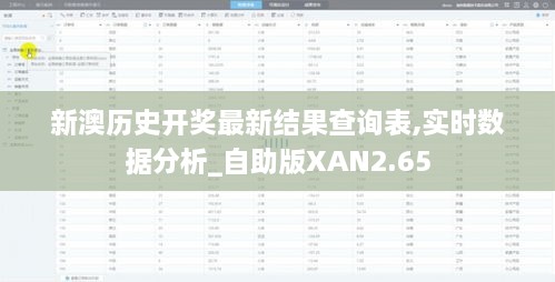 新澳历史开奖最新结果查询表,实时数据分析_自助版XAN2.65