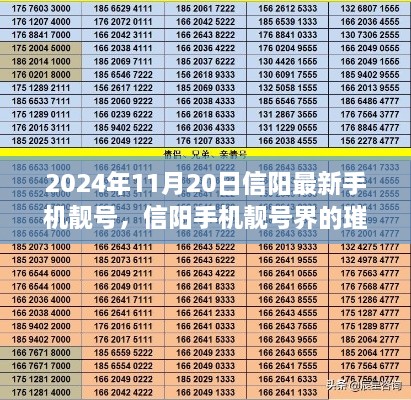 2024年11月20日信阳最新手机靓号，信阳手机靓号界的璀璨明珠，2024年11月20日最新靓号揭秘与影响回顾