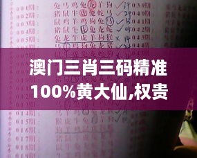 澳门三肖三码精准100%黄大仙,权贵解答解释落实_深度版GTJ7.47