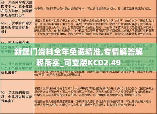 新澳门资料全年免费精准,专情解答解释落实_可变版KCD2.49