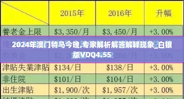 2024年澳门特马今晚,专家解析解答解释现象_白银版VDQ4.55