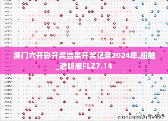 澳门六开彩开奖结果开奖记录2024年,船舶_透明版FLZ7.14