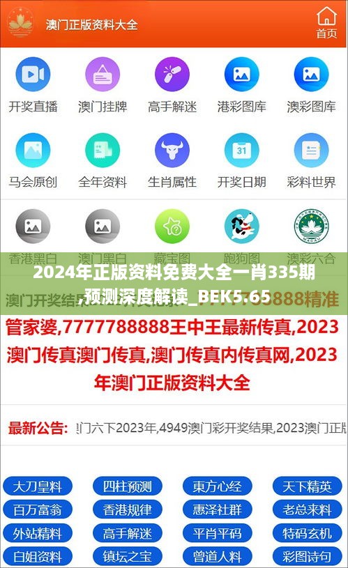 2024年正版资料免费大全一肖335期,预测深度解读_BEK5.65