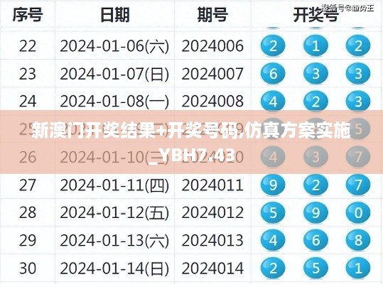 新澳门开奖结果+开奖号码,仿真方案实施_YBH7.43