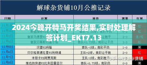 2024今晚开特马开奖结果,实时处理解答计划_EKT7.13