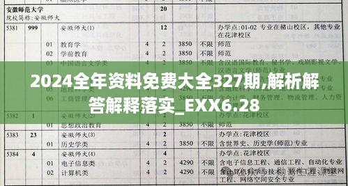 2024全年资料免费大全327期,解析解答解释落实_EXX6.28