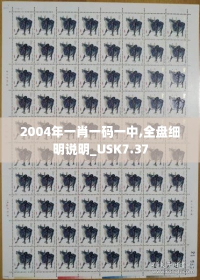 2004年一肖一码一中,全盘细明说明_USK7.37