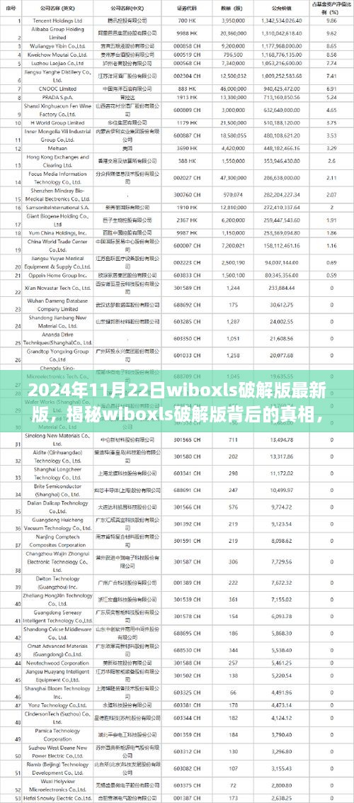 揭秘wiboxls破解版真相，风险警示与合法使用指南（最新版）