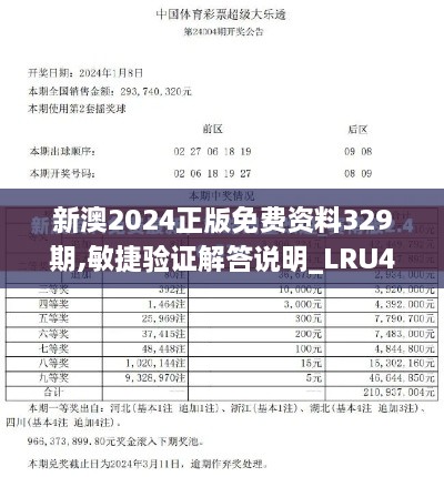 新澳2024正版免费资料329期,敏捷验证解答说明_LRU4.61