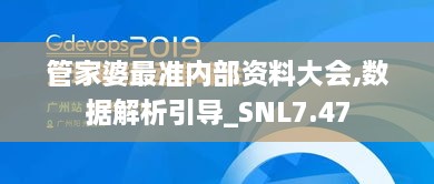 管家婆最准内部资料大会,数据解析引导_SNL7.47