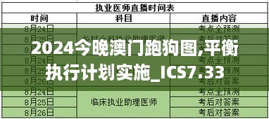 2024今晚澳门跑狗图,平衡执行计划实施_ICS7.33