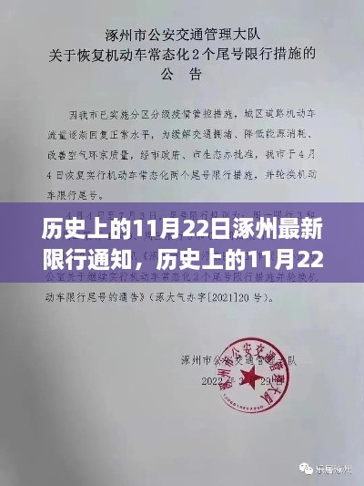 历史上的11月22日与今日涿州限行通知，深度解读及实用指南