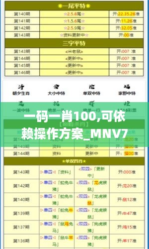 一码一肖100,可依赖操作方案_MNV7.1