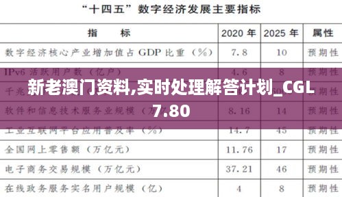 新老澳门资料,实时处理解答计划_CGL7.80