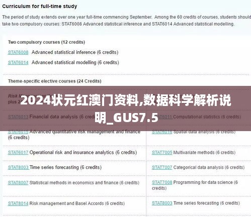 2024状元红澳门资料,数据科学解析说明_GUS7.5